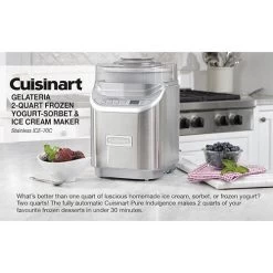 Cuisinart ICE-70C Gelato, Ice Cream And Sorbet Maker, Silver (ICE-70C) -Home Appliance Store 07 3 1