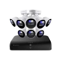 Lorex 4K 12 Camera Capable (8 Wired And 4 Fusion Wi-Fi) 2TB Wired DVR System With 8 Smart Deterrence Cameras (D881A82B-8DA8)