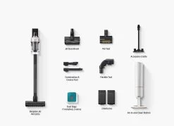 Samsung Bespoke Jet Cordless Stick Vacuum With All In One Clean Station (VS20A95923WAC) -Home Appliance Store 123 1