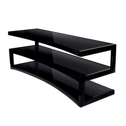 Norstone ESSE Curve AV Rack 3 Black Glass Shelves (NORESSCURBSBK) 3 Norstone ESSE Curve AV Rack 3 Black Glass Shelves (NORESSCURBSBK)