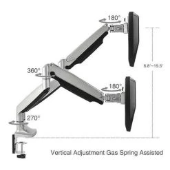 Siig Premium Gas Spring Desk Mount Dual Monitor - Silver (CE-MT2E12-S1) -Home Appliance Store 14adf196c949a175bf75af0f6d8e89098b5486660b2c50d57f5ef9e712bcfcef