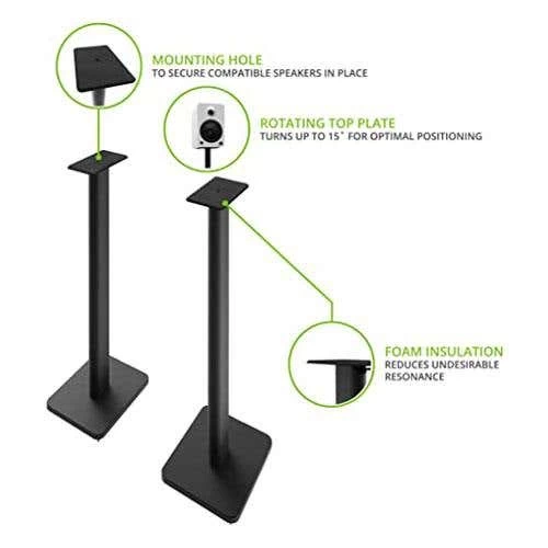 Kanto SP32PL 32" Bookshelf Speaker Stands - Black (KASP32PL) 7 Kanto SP32PL 32" Bookshelf Speaker Stands - Black (KASP32PL) - Image 5