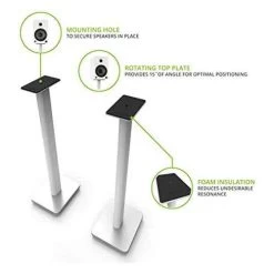 Kanto SP32PLW 32" Bookshelf Speaker Stands - White (KASP32PLW) 8 Kanto SP32PLW 32" Bookshelf Speaker Stands - White (KASP32PLW) -Home Appliance Store 1850dd1baa568adfa5c55ad1966d6bd18d46372376d6b88d7c32c886d0f50ca1