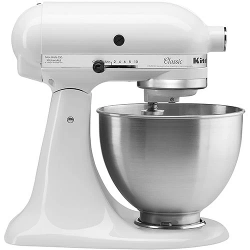 KitchenAid Classic Series 4.5 Quart Tilt-Head Stand Mixer - White (K45SSWH) 4 KitchenAid Classic Series 4.5 Quart Tilt-Head Stand Mixer - White (K45SSWH) - Image 2