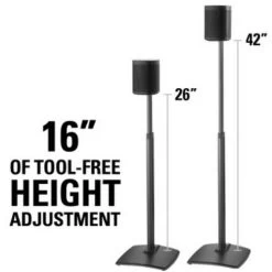 Sanus Wireless Adjustable Speaker Stand For Sonos ONE PLAY:1 And PLAY:3 - Single Stand - Black (WSSA1B1) -Home Appliance Store 27562e0f2206bbffcca55d4022751ed521f7ed31026235488df563c897d1acda