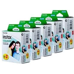 Fujifilm Instax Square Film - 100 Exposures - White (600020831)