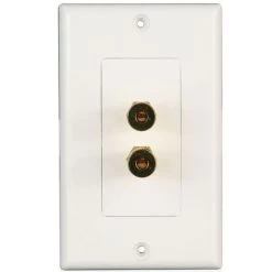 Ethereal 2 Port Speaker Wall Plate With Banana Binding Posts (IHTSLBDPT2)