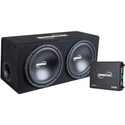Soundstage Bass Party Pack System With Dual 12" Subwoofer, Vented Enclosure And Mono Amplifier (SS212PP)