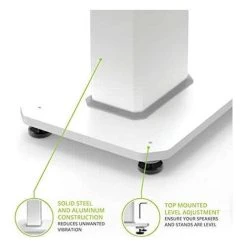 Kanto SX22W 22" Tall Fillable Speaker Stands With Isolation Feet - Pair, White (KASX22W) -Home Appliance Store 32177d52872b46b93f742824b0e8c565237264184598d5ce1f5a6f566a7165ce