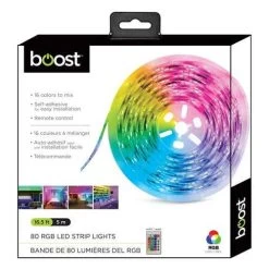 Boost 80 RGB LED Strip Lights With Remote Control - 16.5 Ft / 5 Meters (STL975)