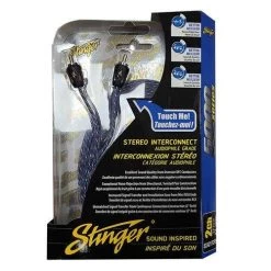 Stinger 5000 Series 2Ch. 17 Ft. Directional Stereo Interconnect Audio Phile Grade RCA Cable - Blue (SI4217CFS)