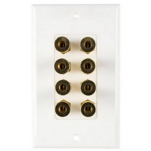 Ethereal 8 Port Speaker Wall Plate With Banana Binding Posts (IHTSLBDPT8) 3 Ethereal 8 Port Speaker Wall Plate With Banana Binding Posts (IHTSLBDPT8)