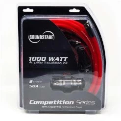 Soundstage Competition Series Pure Copper 2 Channel 50A Amplifier Installation Kit For 1,000 Watt (SSCOMP1000)