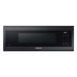 Samsung 1.1 Cu. Ft. Slim Low Profile Over-The-Range Microwave - Black Stainless Steel (ME11A7710DG/AC)