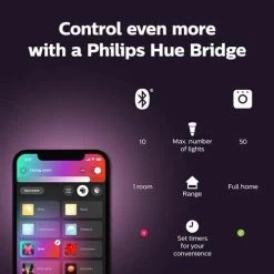Philips Hue GU10 Bluetooth White And Colour Ambiance Spotlight Bulb - 1 Pack (542373) -Home Appliance Store 58787b3fe234dbe95012c5883acc4bd00df871319af211159722bd37fb399c2b
