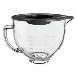 KitchenAid 5 Quart Tilt-Head Glass Bowl With Measurement Markings & Lid (KSM5GB)