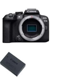 Canon® Canon EOS R10 24.2 MP Digital Mirrorless Camera - Body Only+Canon LPE17 Rechargeable Lithium Ion 7.2V 1040 Mah Battery Pack (PKG90061)