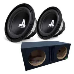 (2) JL Audio 10" W0v3 Subwoofer + RoxBox 10" Dual Vented Enclosure (RB210JLBNDL)