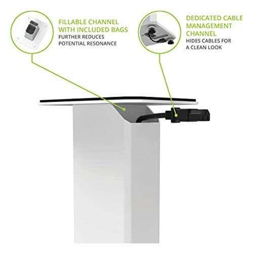 Kanto SX26W 26" Tall Fillable Speaker Stands With Isolation Feet - Pair, White (KASX26W) 5 Kanto SX26W 26" Tall Fillable Speaker Stands With Isolation Feet - Pair, White (KASX26W) - Image 3