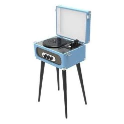 Sylvania Bluetooth Retro Turntable With Stand - Blue (SRC894-BLUE)
