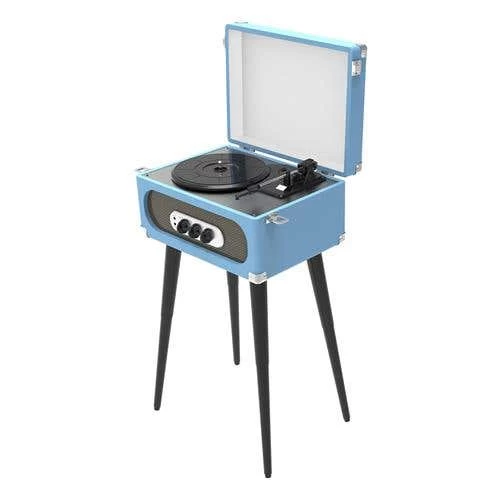 Sylvania Bluetooth Retro Turntable With Stand - Blue (SRC894-BLUE) 3 Sylvania Bluetooth Retro Turntable With Stand - Blue (SRC894-BLUE)