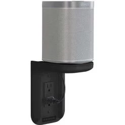 Sanus Outlet Shelf For Sonos ONE / PLAY1, Smart Speakers And Other Devices Up To 10 Lbs - Black (WSOSB1)
