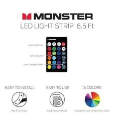 Monster 2M IR Controlled Multi Color Light Strip (WLB71023CAN) 11 Monster 2M IR Controlled Multi Color Light Strip (WLB71023CAN) -Home Appliance Store 962eca43e71ccfc87b3fa2819bf00303521e4f4577afc84fbe4b29acb3635549