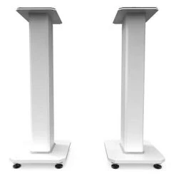 Kanto SX26W 26" Tall Fillable Speaker Stands With Isolation Feet - Pair, White (KASX26W)