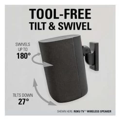 Sanus Universal Speaker Wall Mount For Bookshelf Speaker Up To 10lbs - Black - Pair (WSWMU2B2) -Home Appliance Store 9cb50c471cf61e595f5a495fcccf072c0e6bb0818eb3e8e8c153be6a9cd81cb0