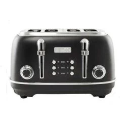Haden Heritage 4 Slice Toaster - Black / Chrome (76096)