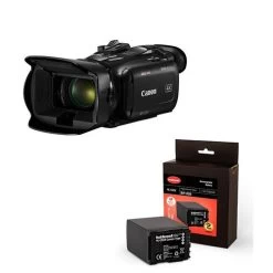Canon® Canon Vixia HF G70 UHD 4K Camcorder+Hahnel - Canon BP-828 2760mAh Battery (PKG90424)