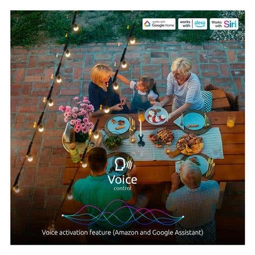 NEXXT Outdoor WIFI LED String Light 24 Bulbs 48 Ft (NHB-O100) 8 NEXXT Outdoor WIFI LED String Light 24 Bulbs 48 Ft (NHB-O100) - Image 6