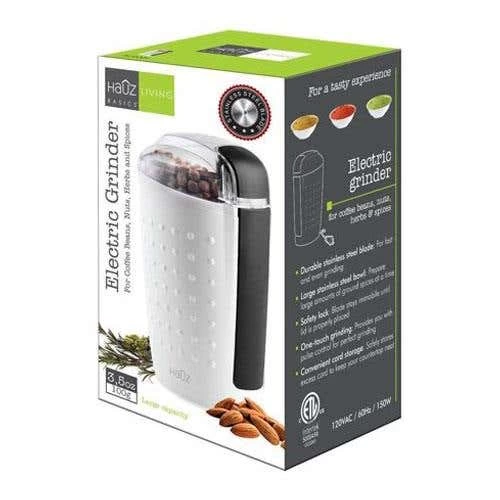 Hauz ACG326 3.5oz 100g Electric Grinder For Coffee Beans Nuts Herbs And Spices - White (ACG326) 5 Hauz ACG326 3.5oz 100g Electric Grinder For Coffee Beans Nuts Herbs And Spices - White (ACG326) - Image 3