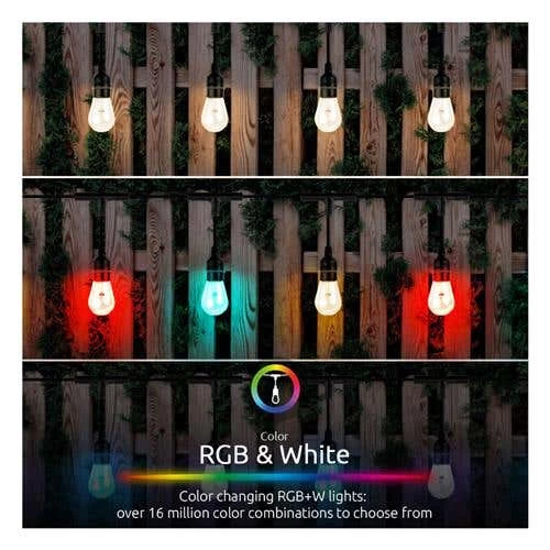 NEXXT Outdoor WIFI LED String Light 24 Bulbs 48 Ft (NHB-O100) 4 NEXXT Outdoor WIFI LED String Light 24 Bulbs 48 Ft (NHB-O100) - Image 2