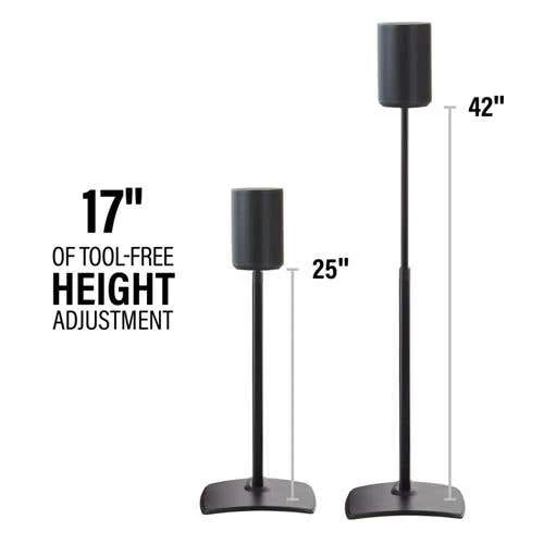 Sanus Height-Adjustable Speaker Stand For Sonos Era 100 - Black (WSSE1A1B2) 5 Sanus Height-Adjustable Speaker Stand For Sonos Era 100 - Black (WSSE1A1B2) - Image 3