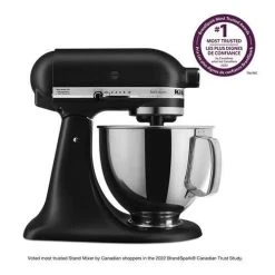 KitchenAid Artisan Series 5 Quart Tilt-Head Stand Mixer - Black (KSM150PSBM)