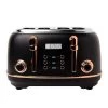 Haden Heritage 4 Slice Toaster - Black / Copper (76042)