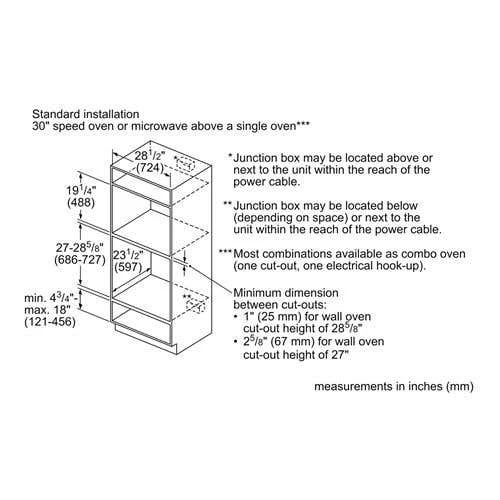 Bosch 500 Series 1.6 Cu.ft 950 W Built-In Microwave Oven - Stainless Steel (HMB50152UC) 4 Bosch 500 Series 1.6 Cu.ft 950 W Built-In Microwave Oven - Stainless Steel (HMB50152UC) - Image 2