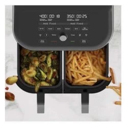 Instant Vortex Plus Dual Basket Air Fryer With ClearCook 8QT - Black (140-3090-02) -Home Appliance Store e98eb1287d2a3b4f514627e7c052b380826e0efe8fcf42cec8bbe5f80808af7d