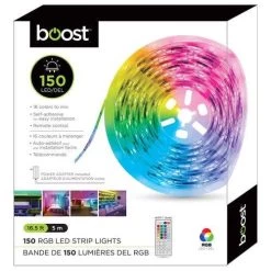 Boost 150 RGB LED Strip Lights With Remote Control - 16.5 Ft / 5 Meters (STL982)