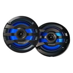 Kenwood 6.5" 2-Way LED Marine Speakers With Illumination - Pair - Black (KFC1673MRBL)