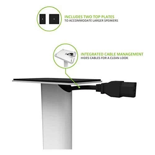 Kanto SP32PLW 32" Bookshelf Speaker Stands - White (KASP32PLW) 6 Kanto SP32PLW 32" Bookshelf Speaker Stands - White (KASP32PLW) - Image 4