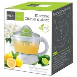Hauz Basics Compact 0.7 Liter Electric Citrus Juicer - White (ACJ418)