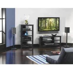 Sanus NF36 Natural Series 36" Speaker Stands For Small Bookshelf Speakers - Black (NF36B) -Home Appliance Store f86921f68c9f2142da2bd5a5cfe887faf1b078c27b1dcb28f3ad68cee691aec1